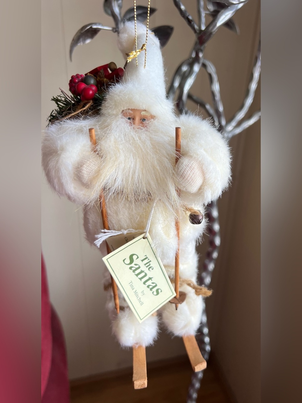 Tina Mitchell The Santa’s Collectible Skiing Santa